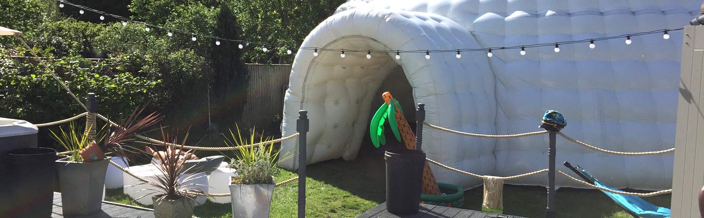 Boutique events company Igloo Disco hosted Lucy's 18th birthday party in a safe, sturdy and dry inflatable marquee